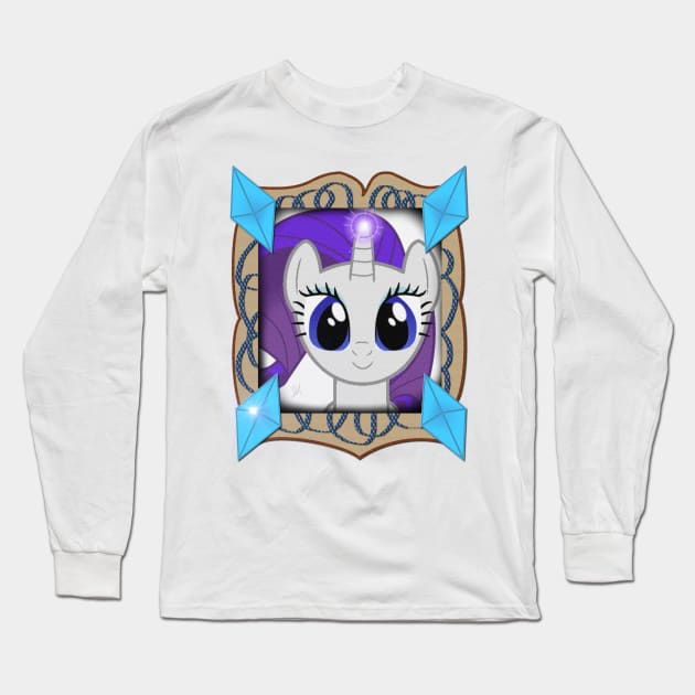 Rarity's Portrait Long Sleeve T-Shirt by RayneMercury